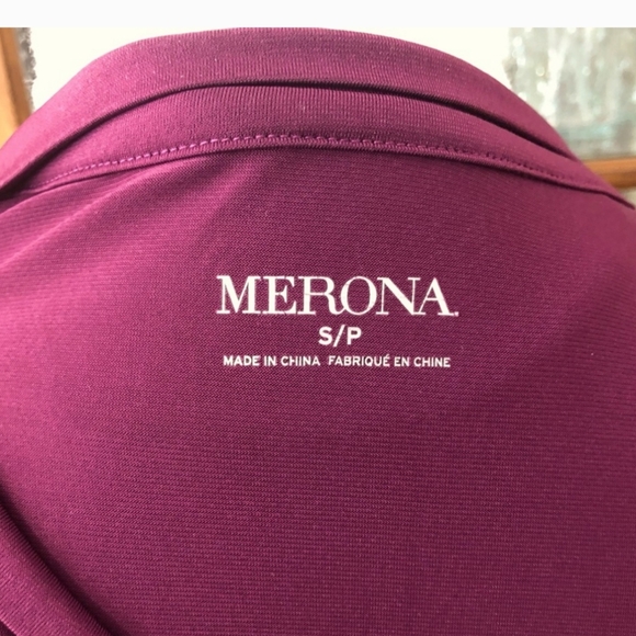Merona Women's Burgundy Midi Dress - Picture 5 of 6